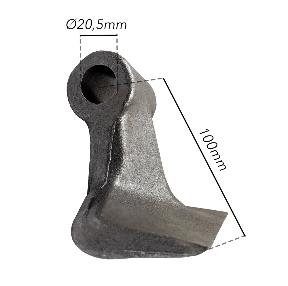 Mazza trincia larghezza 150mm lunghezza 100mm attacco 55mm e foro Ø 20,5mm - Ama