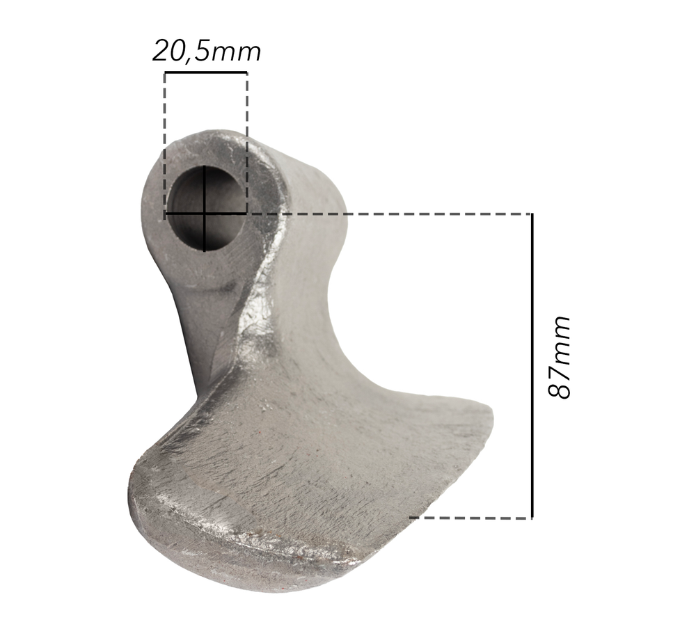 Mazza trincia larghezza 205mm attacco 87mm lunghezza 87mm - Ama
