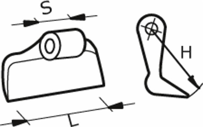 Mazza trincia 85x100mm con attacco 40mm e foro 16,5mm - Ama