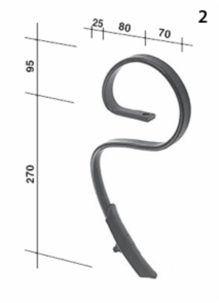 Molla flex-pall bassa con vomere 25x8mm - Ama