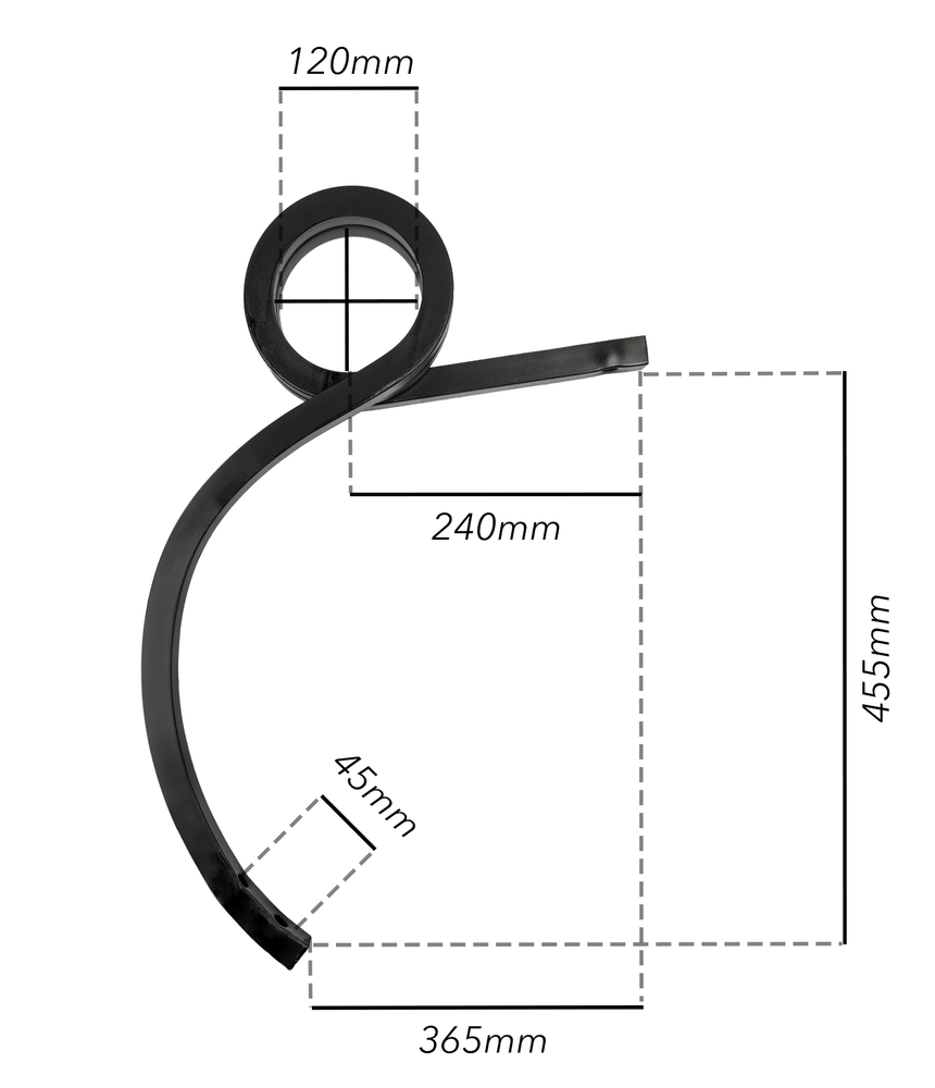 Molla sinistra per coltivatore 25x25mm - Ama