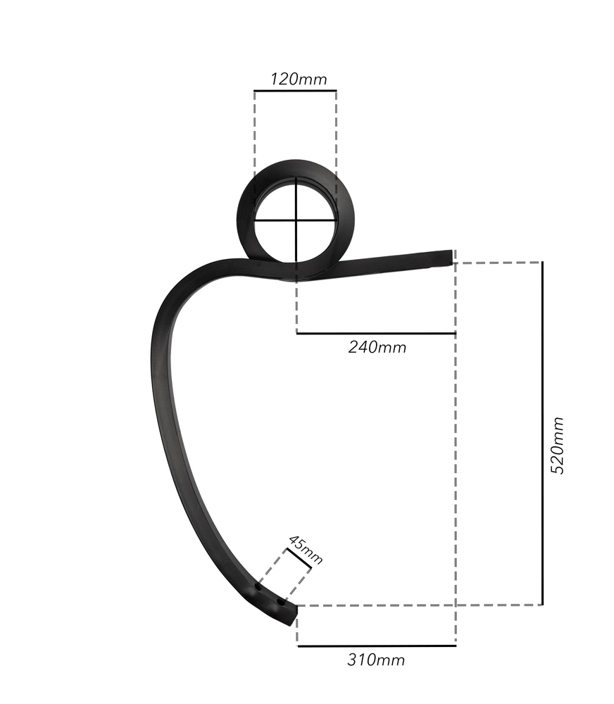 Molla sinsitra alta per coltivatore 25x25mm - Ama