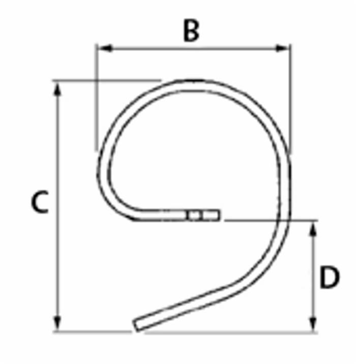 Rinforzo per molla flex con occhio adattabile Rau 32x10mm - Ama