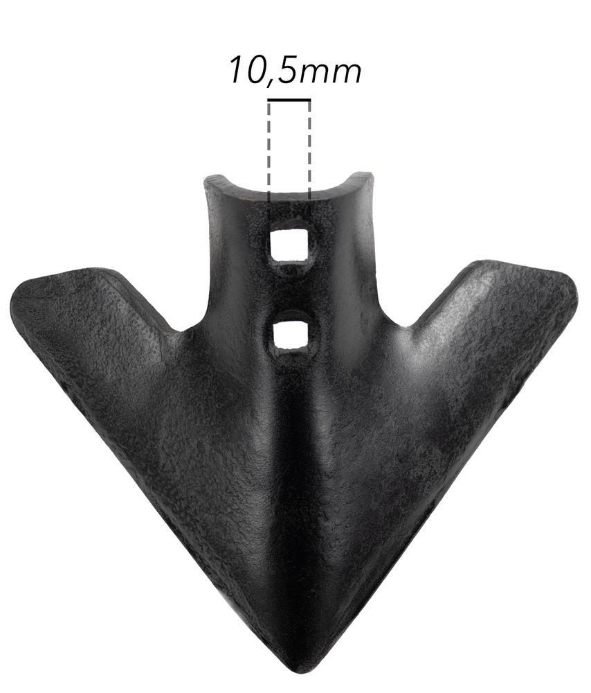Vomere a lancia 2 fori 200x6mm adattabile a Siderman - Ama Vomere a lancia 2 fori 200x6mm adattabile a Siderman - Ama