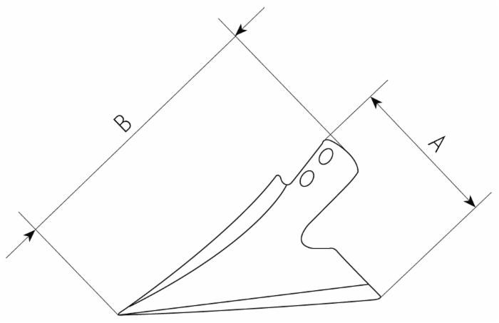 Vomere a lancia 2 fori 200x6mm adattabile a Siderman - Ama