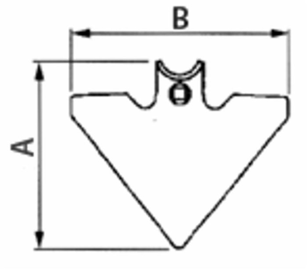 Vomerina triangolare per molla flex da 125x105mm - Ama