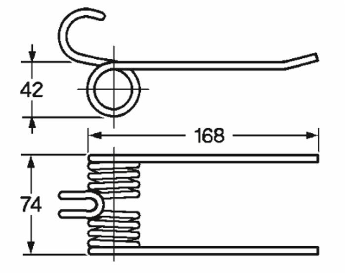 Dente pick-up raccoglitrice filo 6 adattabile Morra 545010 - Ama