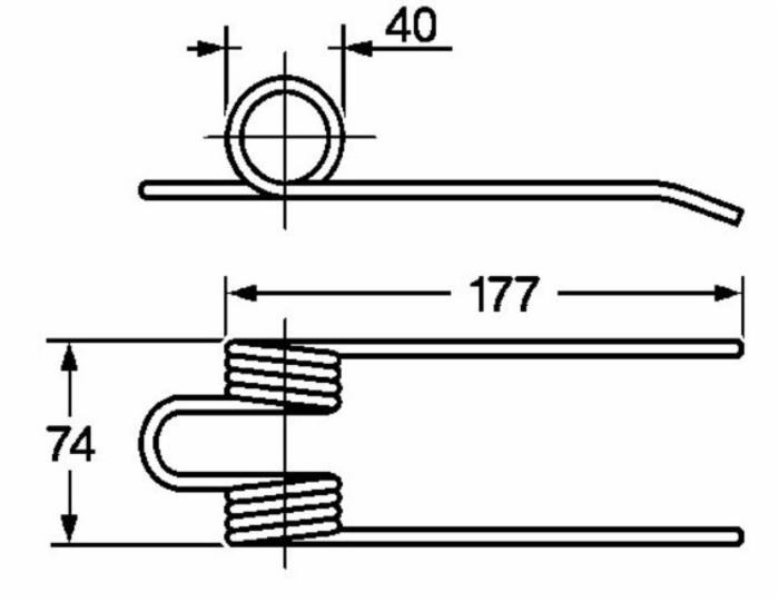 Dente pick-up adattabile Sgorbati 1111/6401 filo 4,8 - Ama