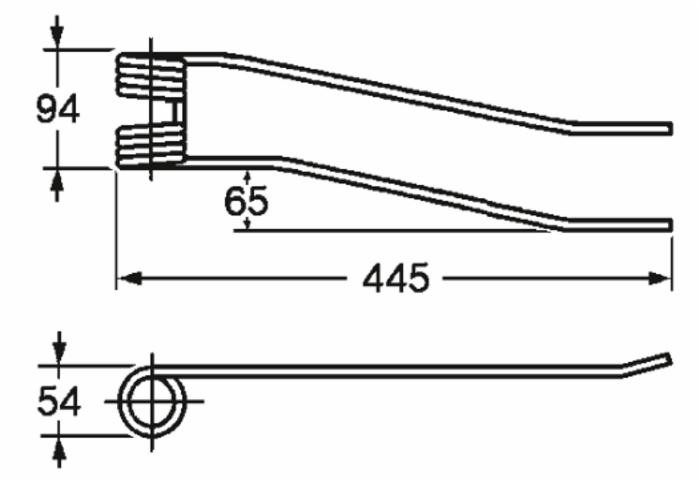 Dente giroandanatore dx adattabile Stoll 0124260 filo 8 - Ama