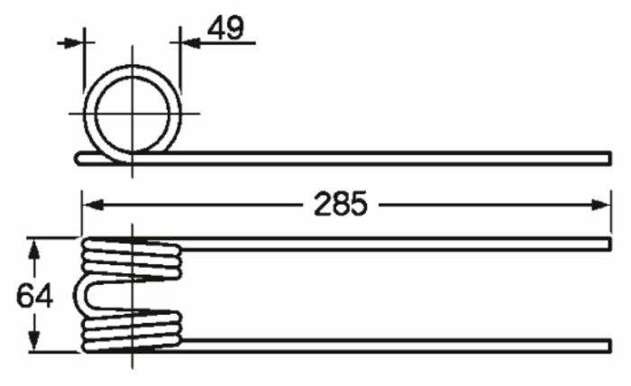 Dente ranghinatore adattabile Molon nuovo filo 6,5 - Ama