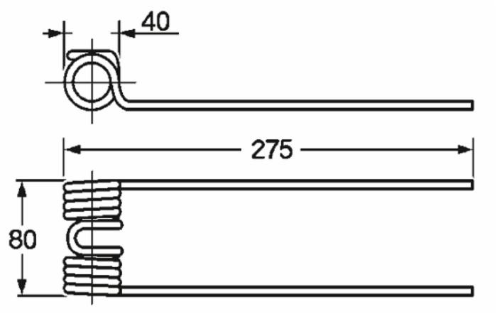 Dente ranghinatore punte diritte adattabile Repossi D0011/A filo 5,8 - Ama