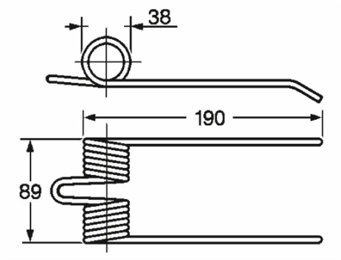 Dente pick-up adattabile Hesston 7893746 filo 5 - Ama