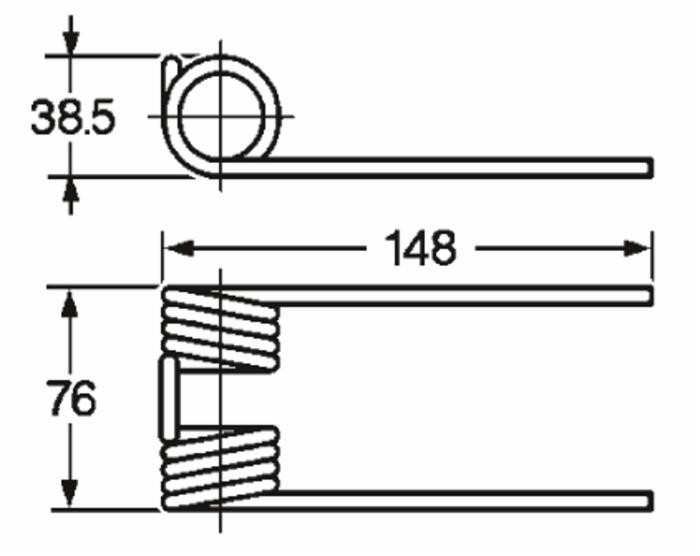 Dente rotopressa adattabile Gallignani Kemper Krone filo 5,5 - Ama