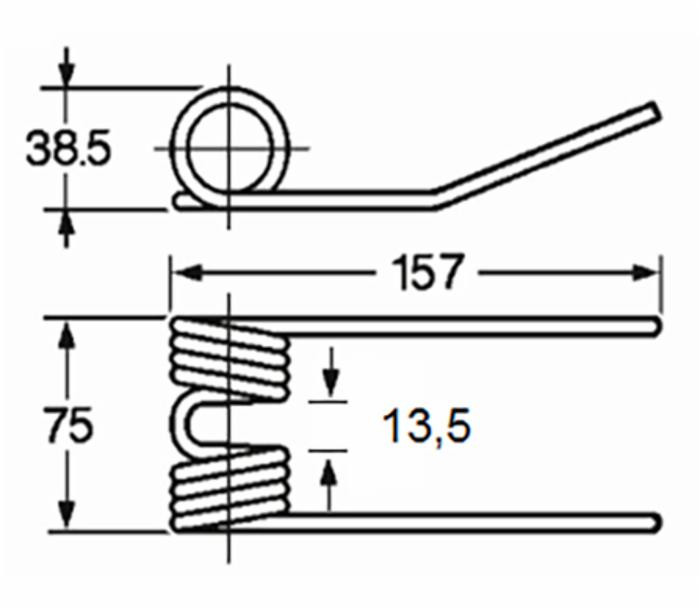 Dente pick-up adattabile Krone 9380401 filo 5,5 - Ama