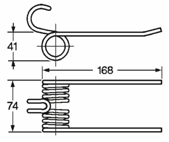 Dente rotopressa raccoglitrice adattabile Abbriata Guima Omas Supertino Wolvo 12R001 filo 5,5 - Ama