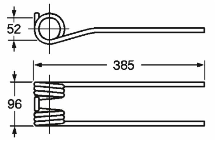 Dente girello filo diametro 9mm - Ama