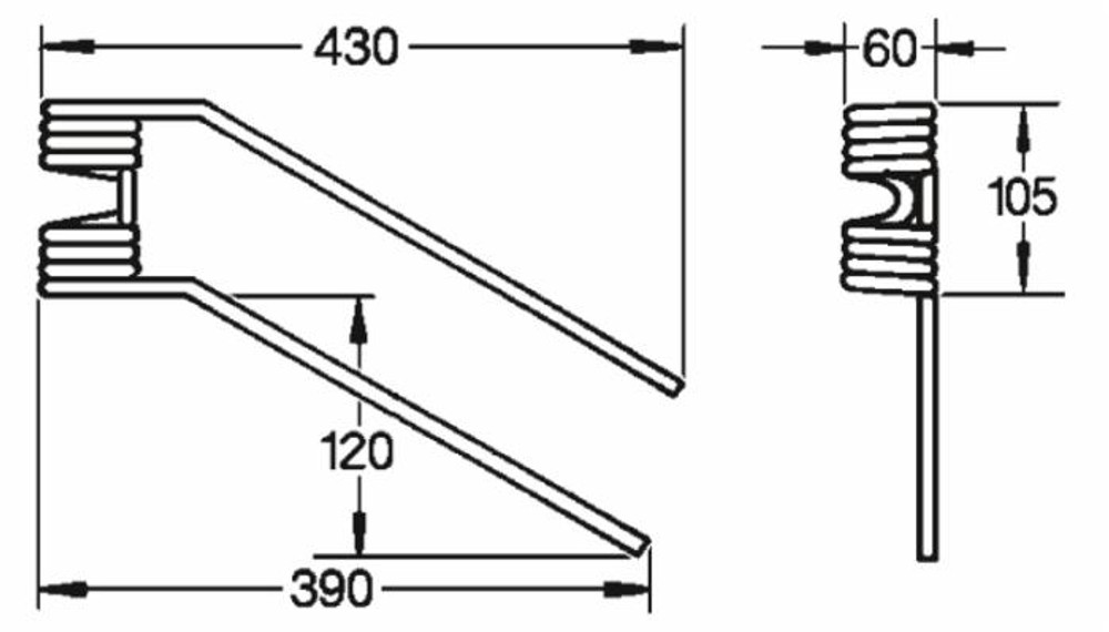 Dente girello dx adattabile Fcr e Gaspardo filo 9 - Ama