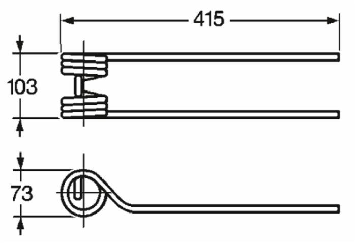 Dente girello adattabile Lince filo 9 - Ama