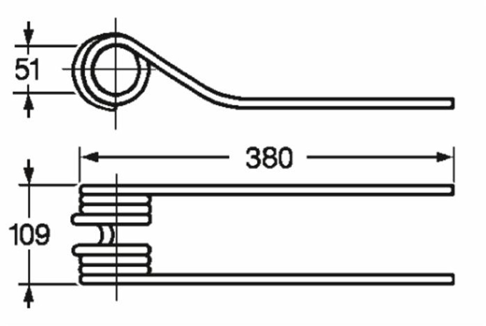 Dente girello adattabile Fahr 16502744 06565574 e Morra 575020 filo 10 - Ama