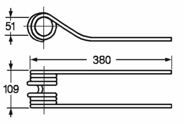 Dente girello adattabile Fahr 16502744 06565574 e Morra 575020 filo 10 - Ama