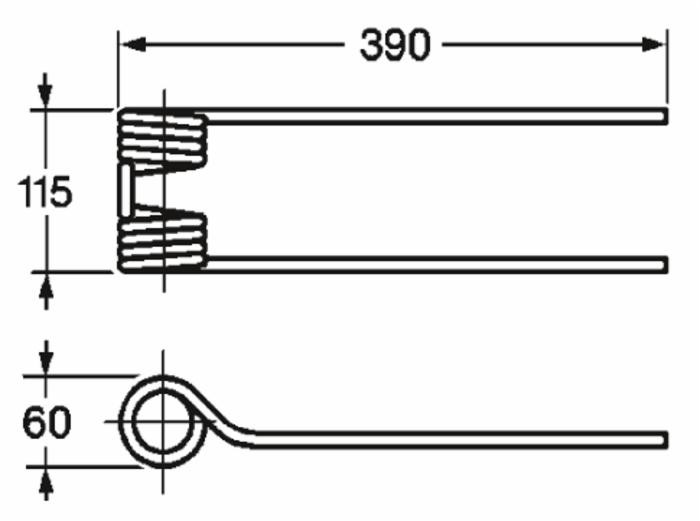 Dente girello adattabile Pz Fanex filo 9 - Ama