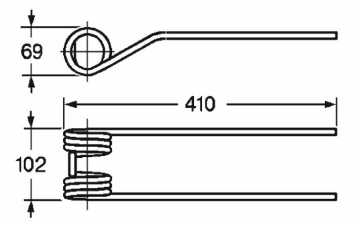 Dente girello adattabile Sitrex filo 9,5 - Ama