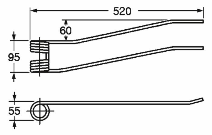 Dente giroandanatore dx adattabile Acma - Faima filo 8 - Ama