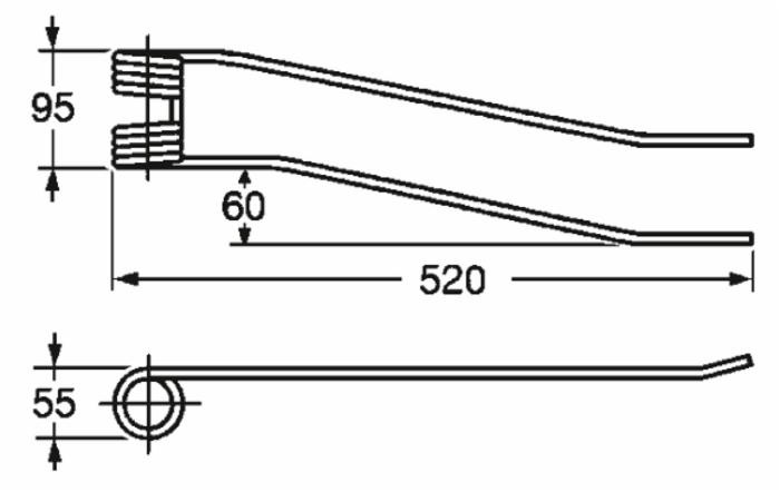 Dente giroandanatore sx adattabile Acma - Faima filo 8 - Ama