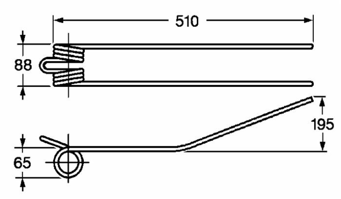 Dente giroandanatore corto adattabile Bcs 8029 filo 9 - Ama