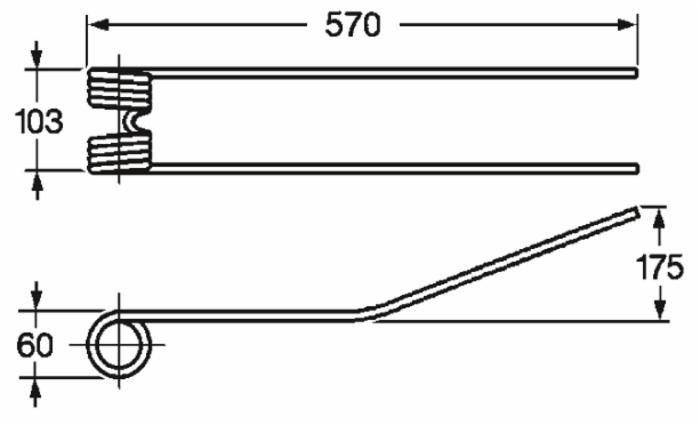 Dente giroandanatore adattabile Corma filo 8,5 - Ama