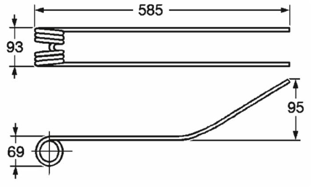 Dente giroandanatore adattabile Fahr 1660,6394 filo 9 - Ama