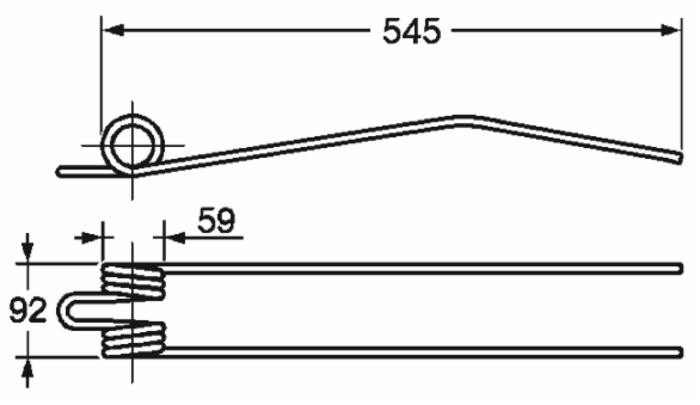 Dente giroandanatore adattabile Fahr 1660,0420 e Greenland filo 9 - Ama