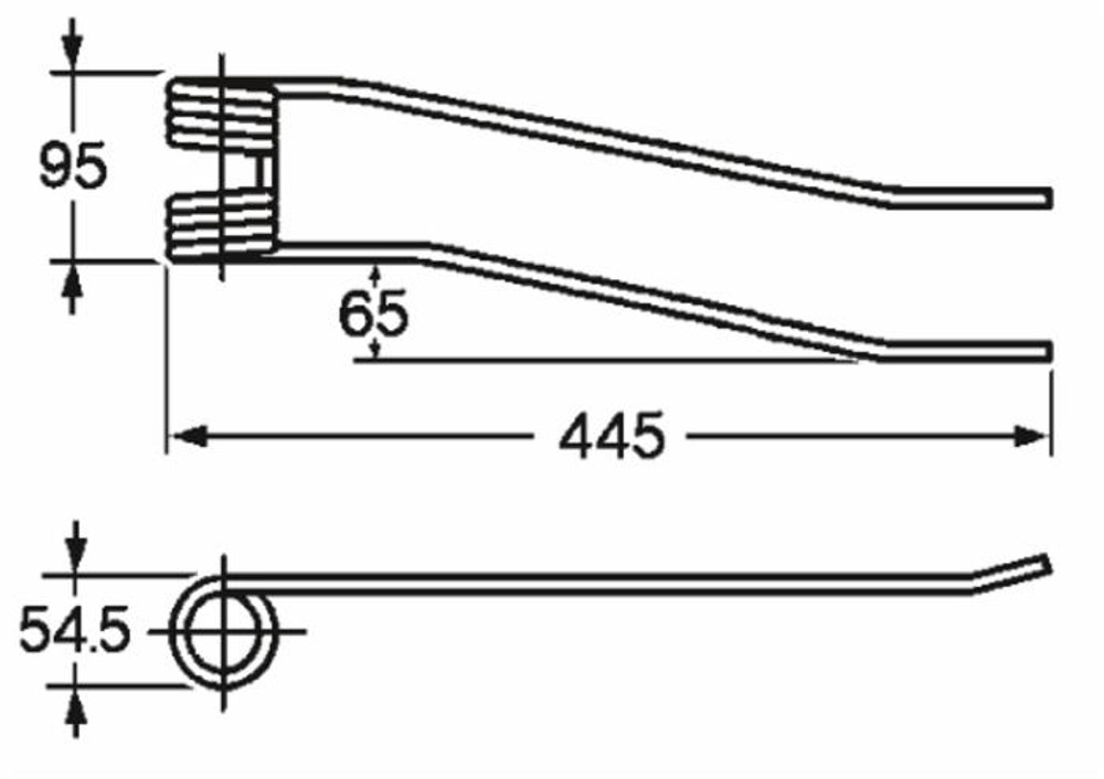 Dente giroandanatore sx corto adattabile Fiorini 36246080 filo 8 - Ama