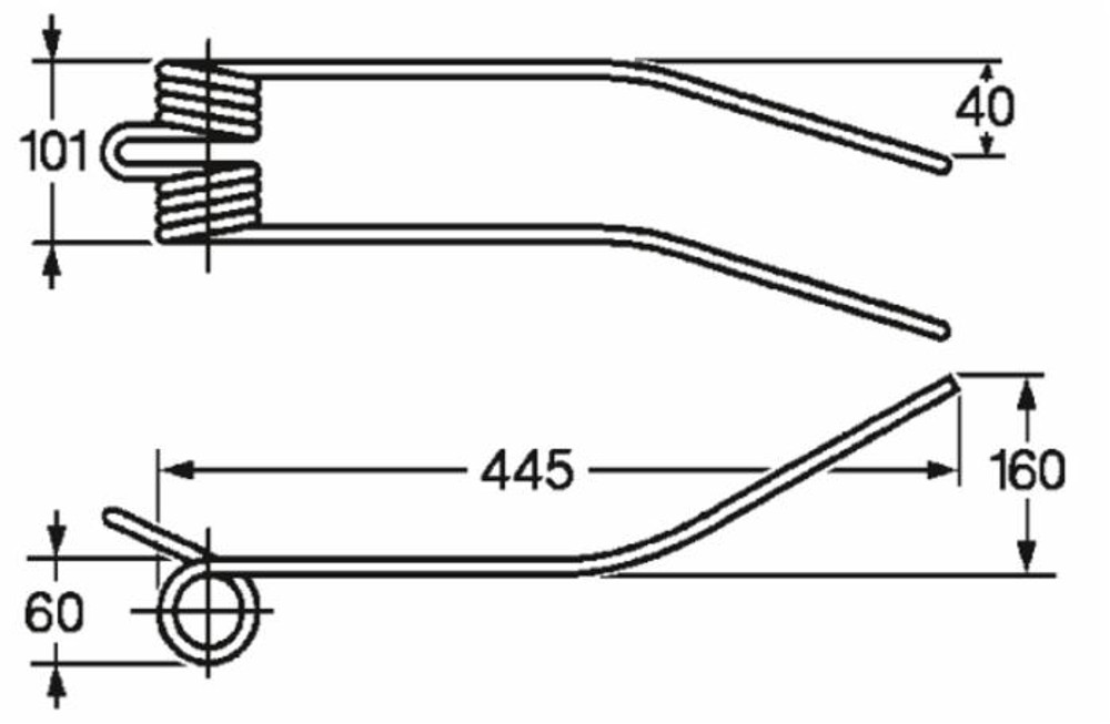 Dente giroandanatore adattabile Kuhn 57502000 filo 8,5 - Ama