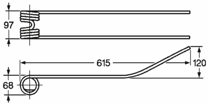 Dente giroandanatore adattabile Lely e Repossi R61A filo 9 - Ama