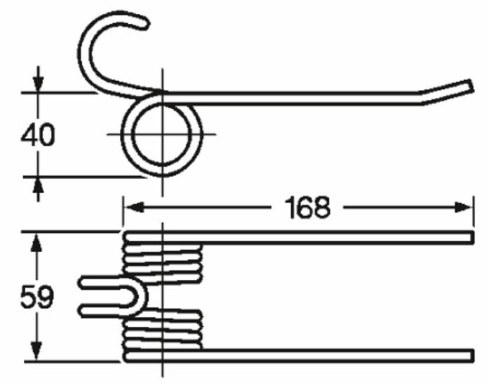 Dente pick-up lunghezza 168 adattabile Fort Morra filo 5 - Ama