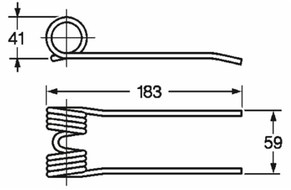 Dente pick-up per rotopressa Ø 5,5mm adattabile Laverda - Ama