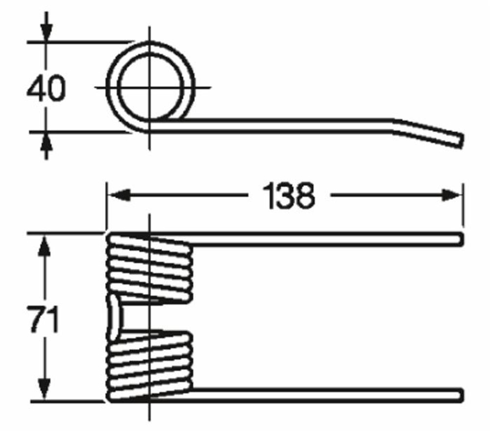 Dente pick-up adattabile Hesston 84012422 e New Holland filo 4,8 - Ama