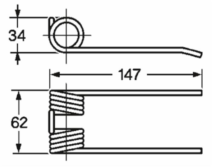 Dente pick-up adattabile Krone 9381480 9381481 filo 5 - Ama