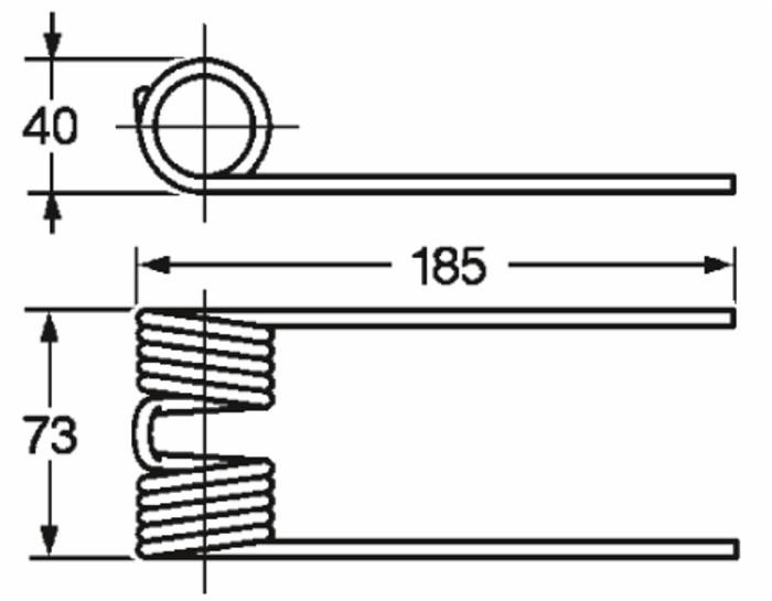 Dente pick-up adattabile John Deere CC32965 filo 5 - Ama