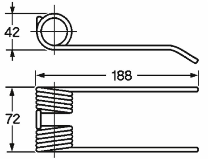 Dente pick-up adattabile New Holland 78,88,53 filo 4,8 - Ama