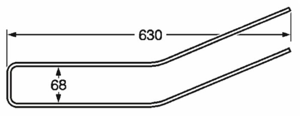 Dente rastrello adattabile Corma lunghezza 630 filo 6 - Ama
