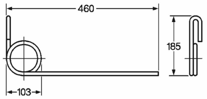 Dente strigliatore adattabile Celli e Gaspardo lunghezza 460 filo 9 - Ama