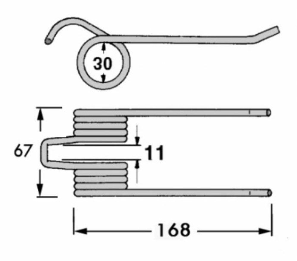 Dente pick-up adattabile Gallignani 8876521 filo 5 lunghezza 168 - Ama Dente pick-up adattabile Gallignani 8876521 filo 5 lunghezza 168 - Ama