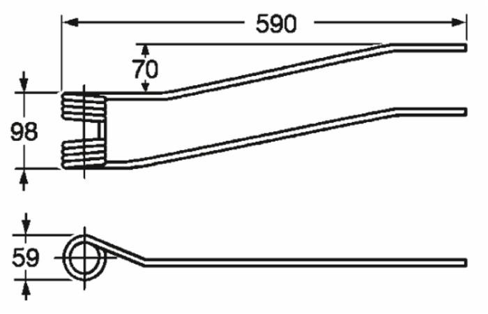 Dente giroandanatore dx adattabile Corma - Ama