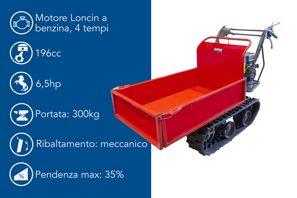 Motocarriola cingolata TAG 300T - Ama