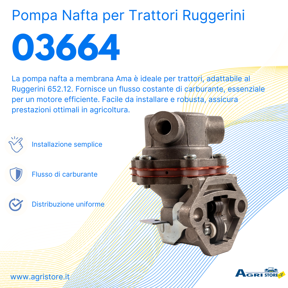 Pompa nafta a membrana adattabile Ruggerini 652.12 - Ama