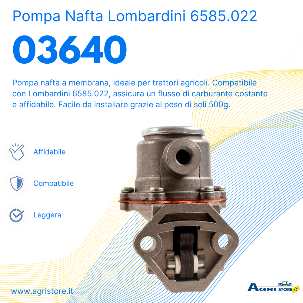 Pompa nafta a membrana adattabile Lombardini 6585.022 - Ama