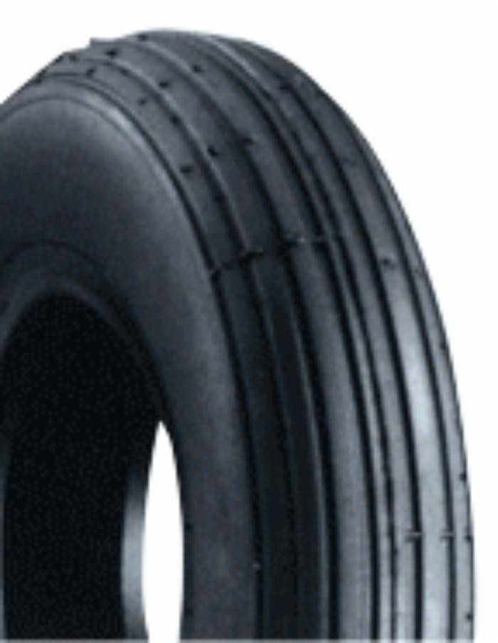 Pneumatico rigato 2 tele portata 180kg con camera d’aria Ø 405mm - Ama