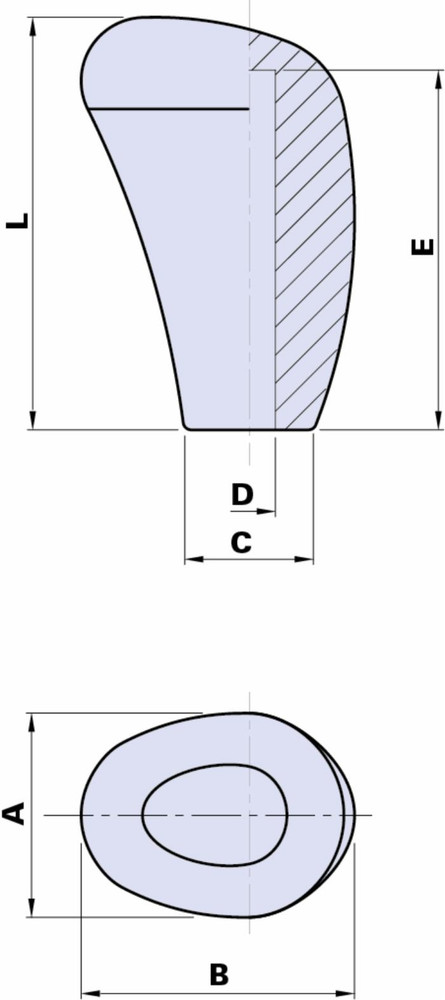 Pomolo cambio con foro Ø 10mm - Ama
